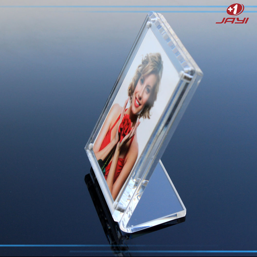 L type transparent acrylic photo frame